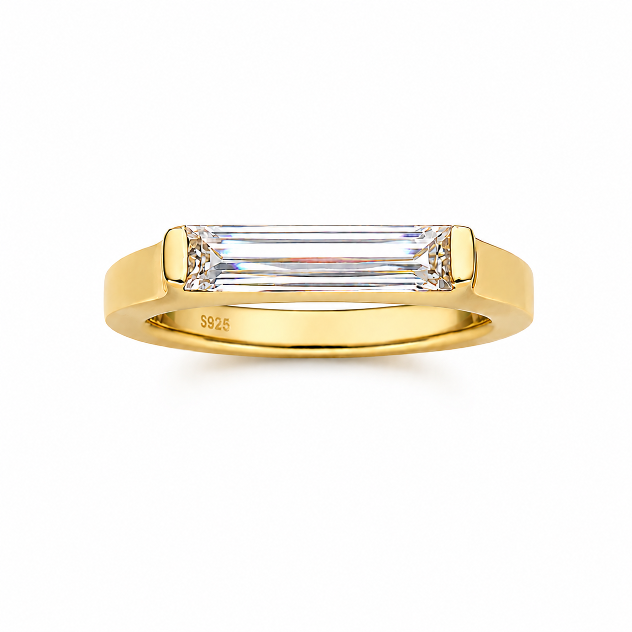 ZR Modern Baguette Moissanite Promise Ring【JC】
