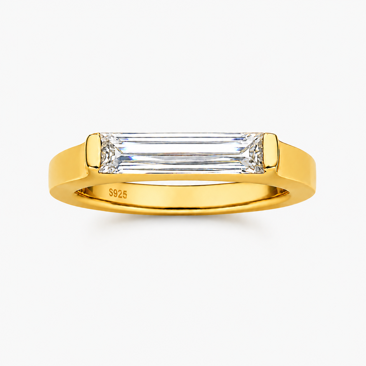 ZR Modern Baguette Moissanite Promise Ring【JC】