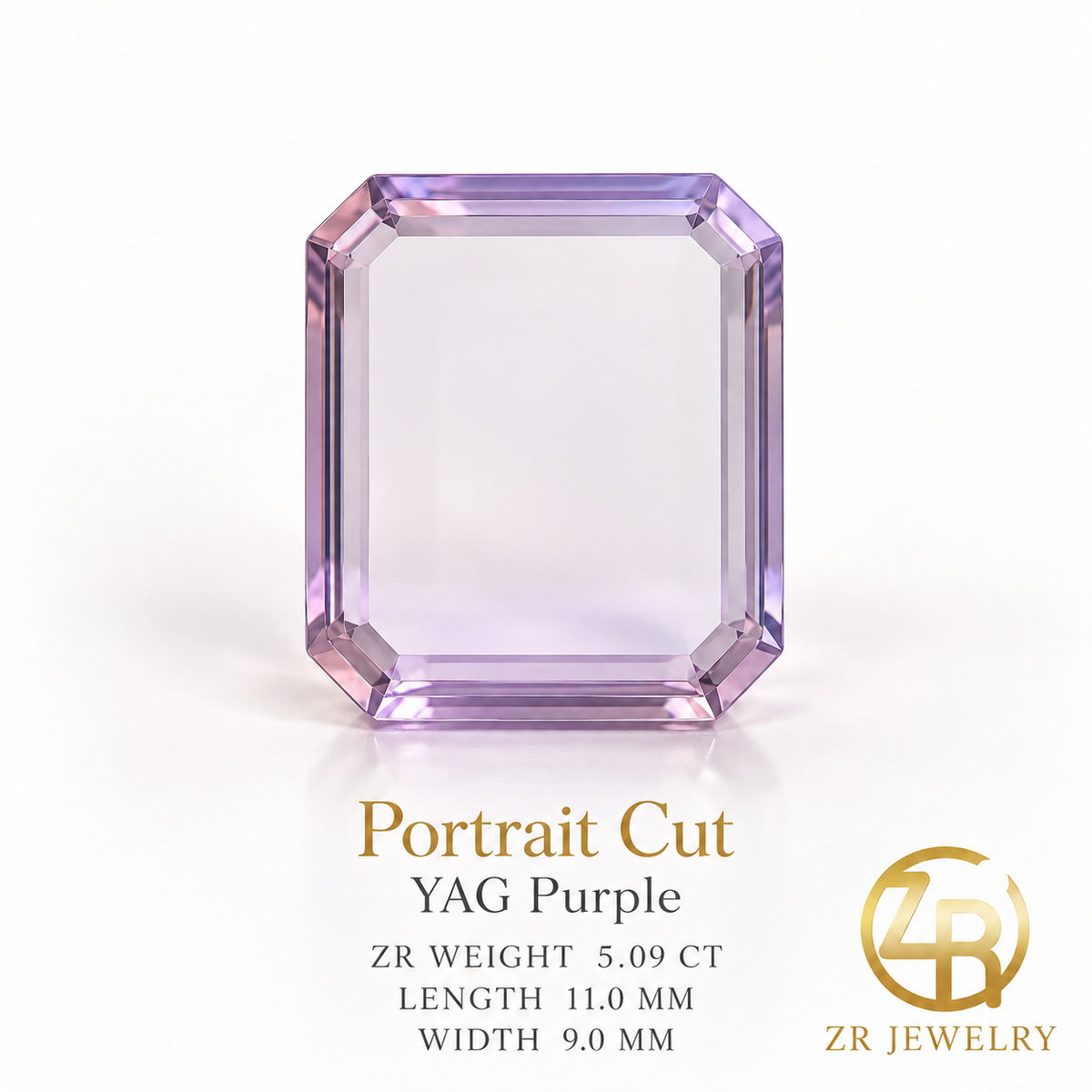 11 × 9 mm | Portrait Cut Lab-Created YAG | 4 Colors