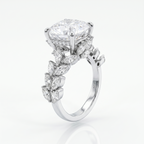 ZR Vine Glow 5ct Long Cushion Moissanite Vine S925 Silver Engagement Ring【Duncan】