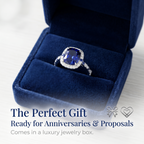 ZR Blue Grace 5.25ct Royal Blue Sapphire Halo 【Nancy】#4386