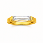 ZR Modern Baguette Moissanite Promise Ring【JC】