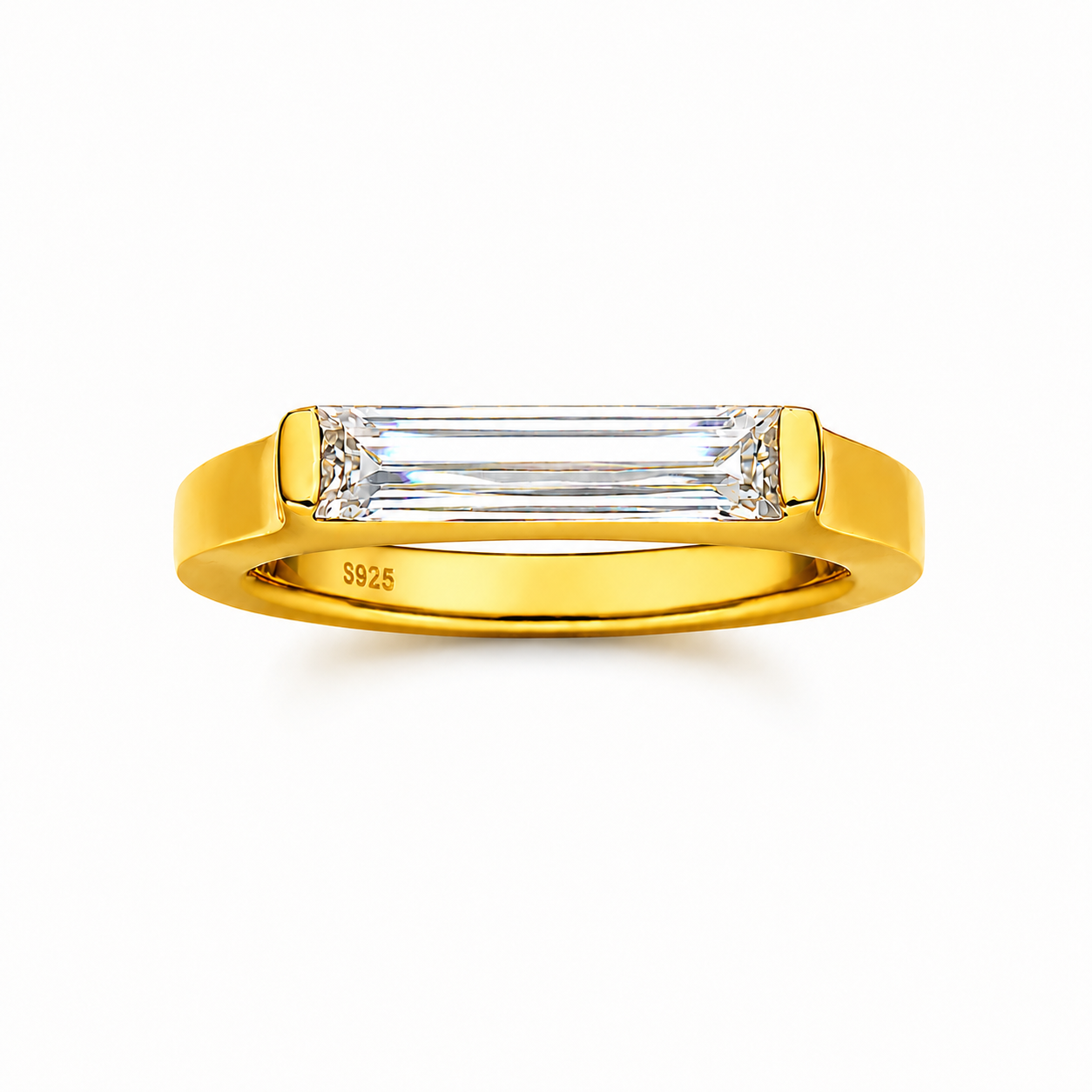 ZR Modern Baguette Moissanite Promise Ring【JC】