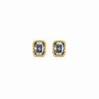 ZR Gray Moissanite Melted Design Stud Earrings S925 Silver 【JC】