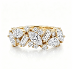 ZR Luminous Bloom Modern Mixed‑Shape Statement Ring 【Lanette】#4575