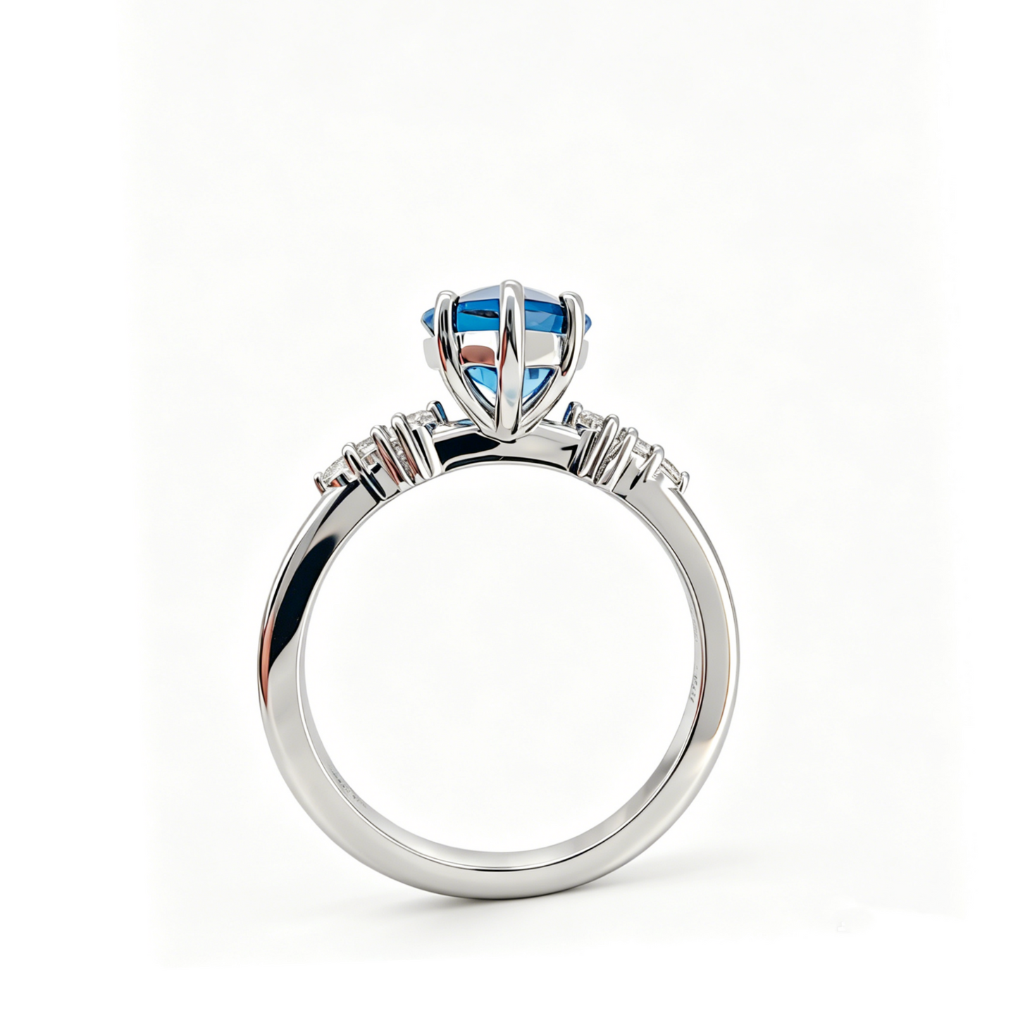 ZR Sapphire Tear London Blue Pear S925 Ring Jenny【Jenny】#4611