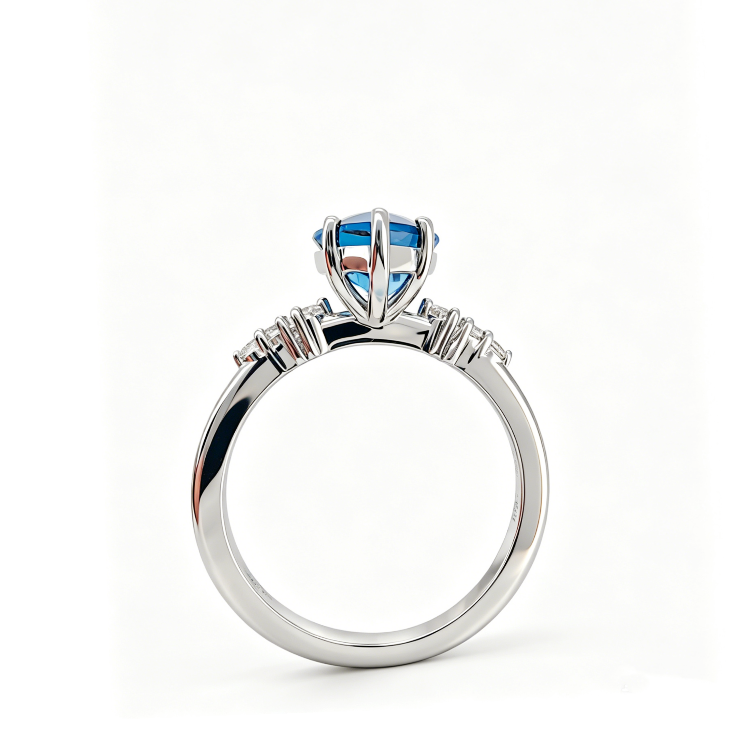 ZR Sapphire Tear London Blue Pear S925 Ring Jenny【Jenny】#4611