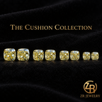Yellow Cushion Moissanite | Ice Flower Cut | 1.5–2.5 ct
