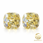 Yellow Cushion Moissanite | Ice Flower Cut | 1.5–2.5 ct
