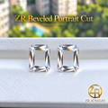 8 × 10 mm |  Beveled Portrait Cut Moissanite | 4 ct