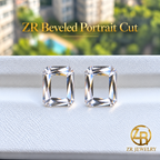 8 × 10 mm |  Beveled Portrait Cut Moissanite | 4 ct