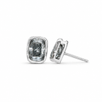 ZR Gray Moissanite Melted Design Stud Earrings S925 Silver 【JC】