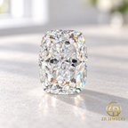 10 × 7.1 mm | Elongated Cushion Portuguese Cut Moissanite | 4 ct