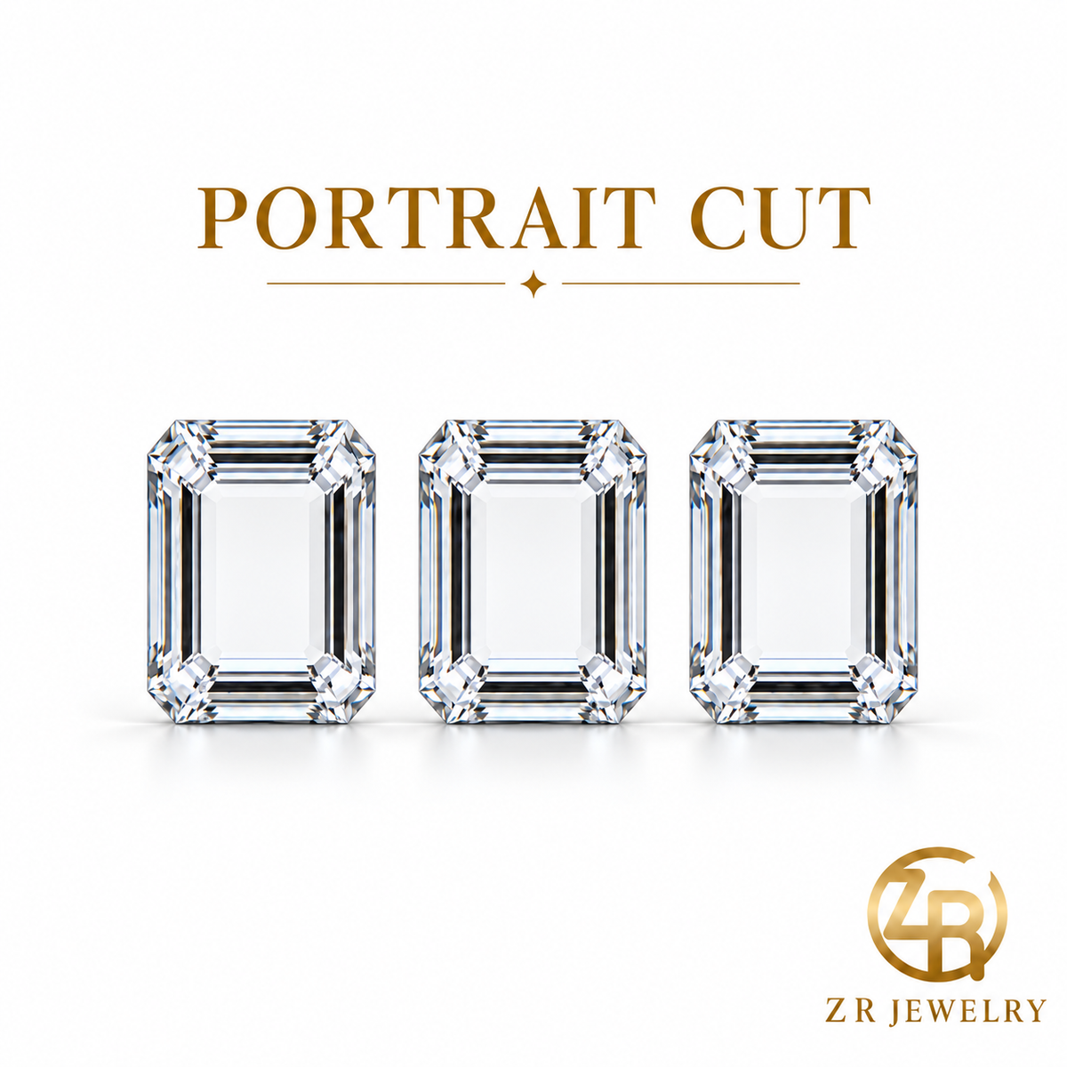 8 × 10 mm | Classic Portrait Cut Moissanite | 4 ct