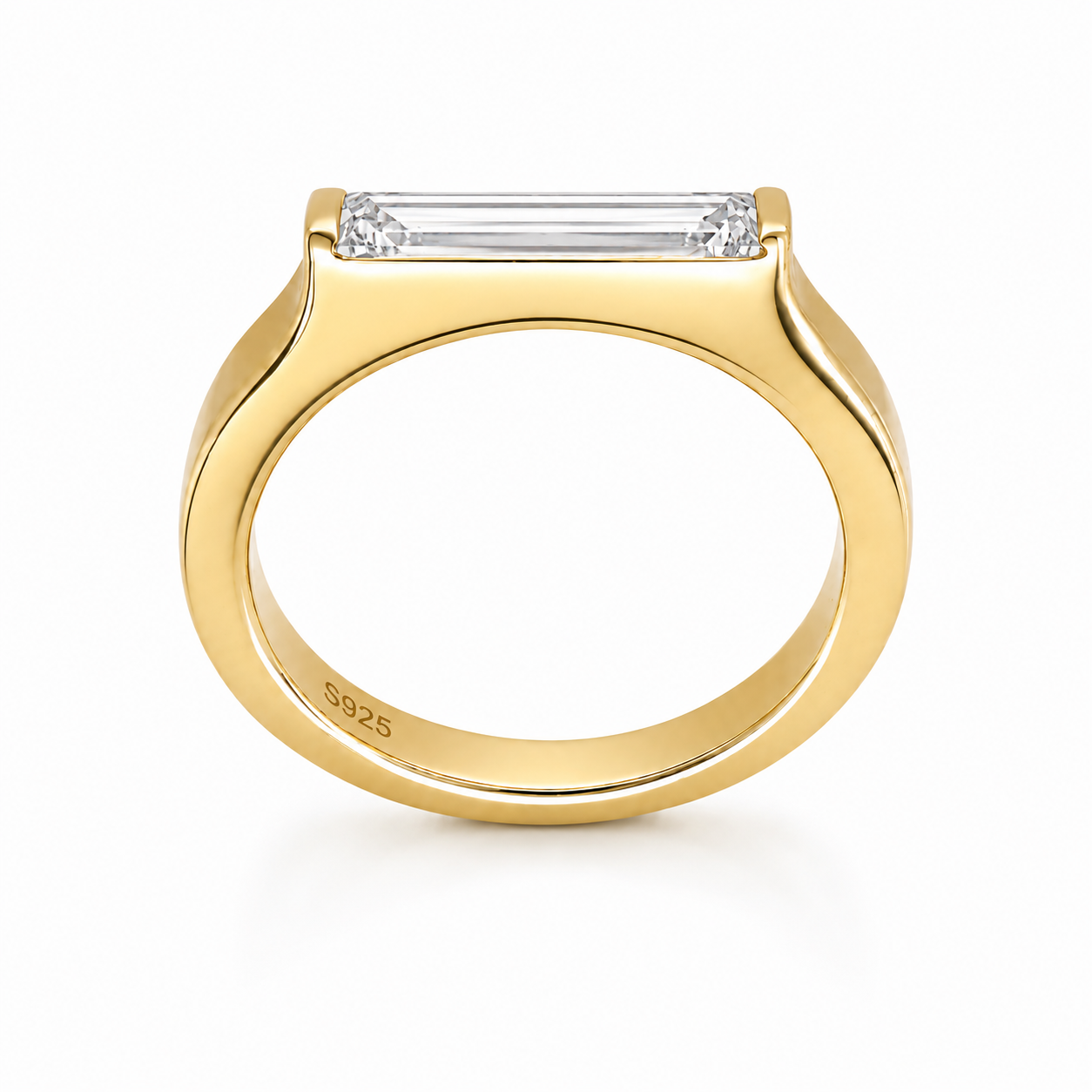 ZR Modern Baguette Moissanite Promise Ring【JC】