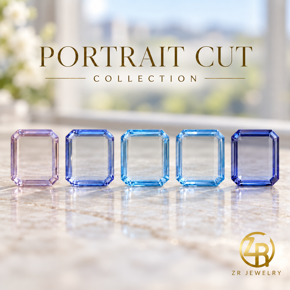 11 × 9 mm | Portrait Cut Lab-Created YAG | 4 Colors