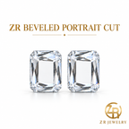 8 × 10 mm |  Beveled Portrait Cut Moissanite | 4 ct
