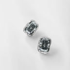 ZR Gray Moissanite Melted Design Stud Earrings S925 Silver 【JC】
