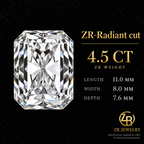 8*11 mm | Geometric Radiant Cut Moissanite | 4.5 ct