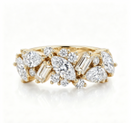 ZR Luminous Bloom Modern Mixed‑Shape Statement Ring 【Lanette】#4575