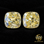 Yellow Cushion Moissanite | Ice Flower Cut | 1.5–2.5 ct