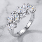 ZR Luminous Bloom Modern Mixed‑Shape Statement Ring 【Lanette】#4575