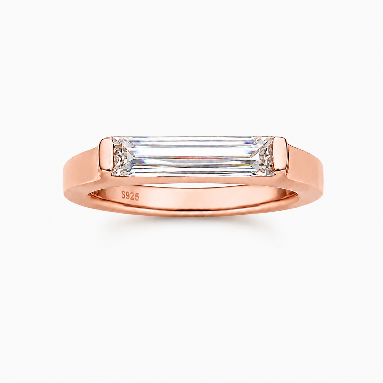 ZR Modern Baguette Moissanite Promise Ring【JC】