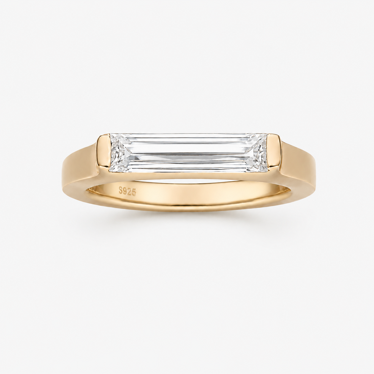 ZR Modern Baguette Moissanite Promise Ring【JC】