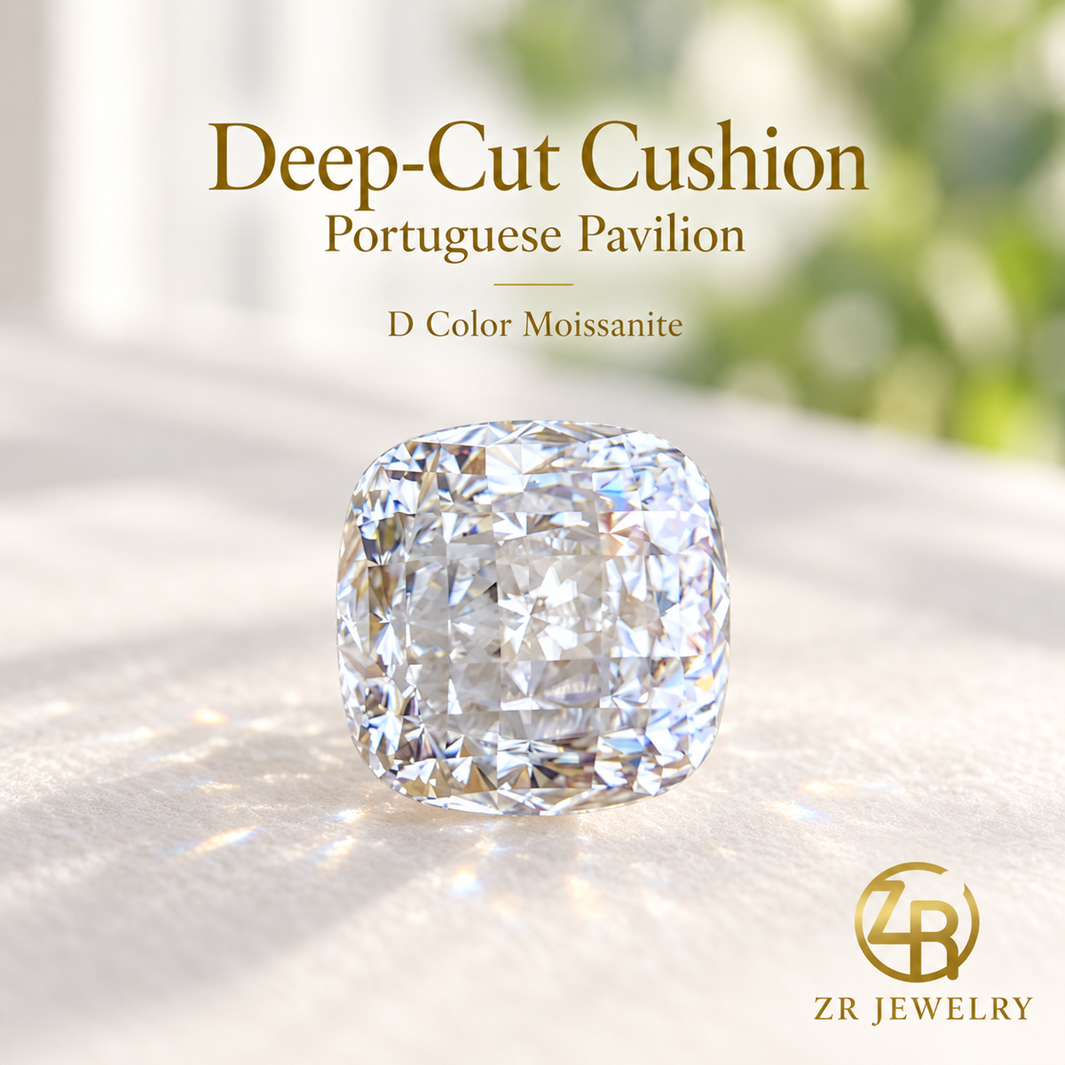 Cushion moissanite alternate view